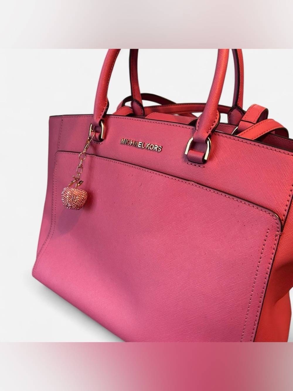 Michael Kors Emmy Large Double Handle Tote in Tulip color